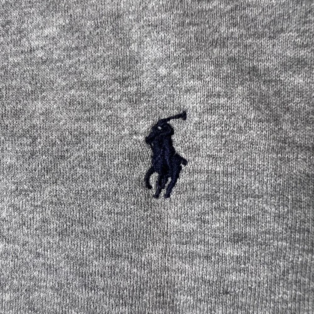 Polo Ralph Lauren Mens XL Heather Gray Fleece Pullover Hoodie Navy Pony Logo - Picture 3 of 6